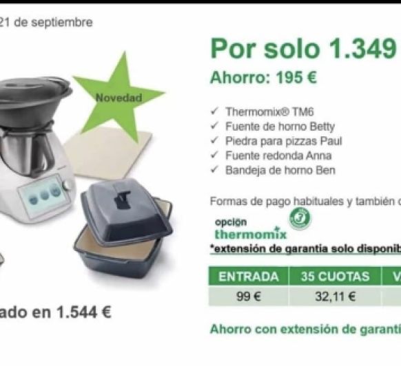 OFERTA¡¡¡¡ LA MEJOR COMPAÑIA PARA TU Thermomix® TM6
