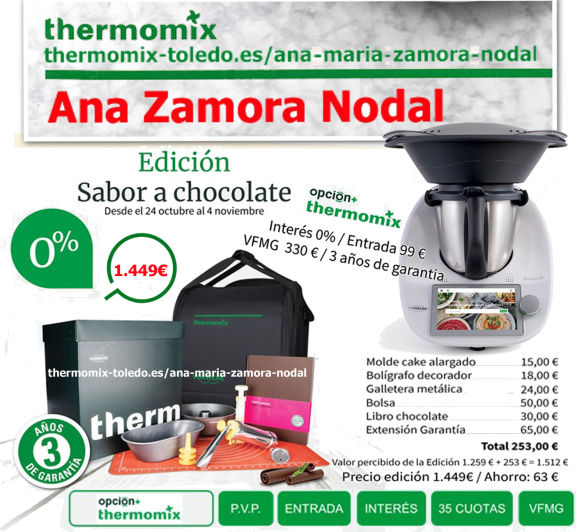 Thermomix TM6 Sin Intereses y Sabor a chocolate.